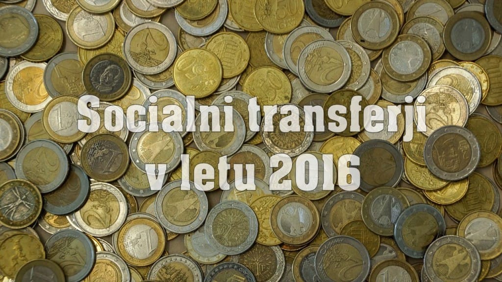 Socialni transferji v letu 2016